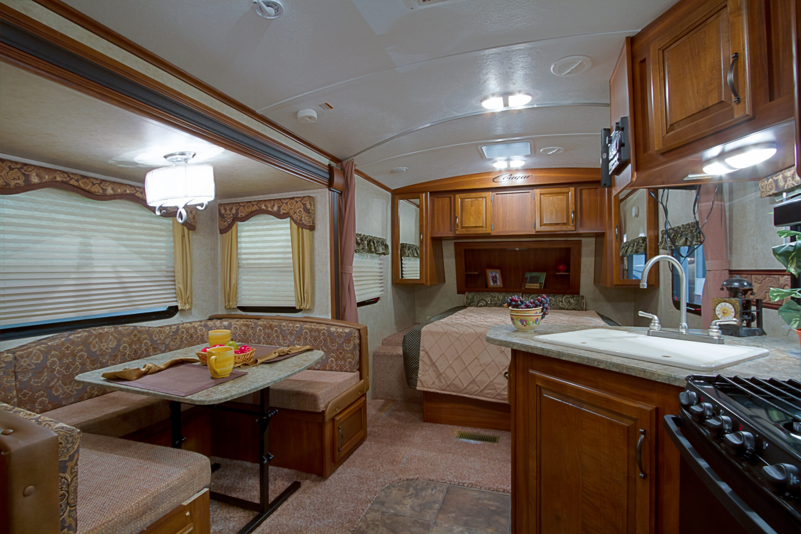 carpeted area in RV slide-outs