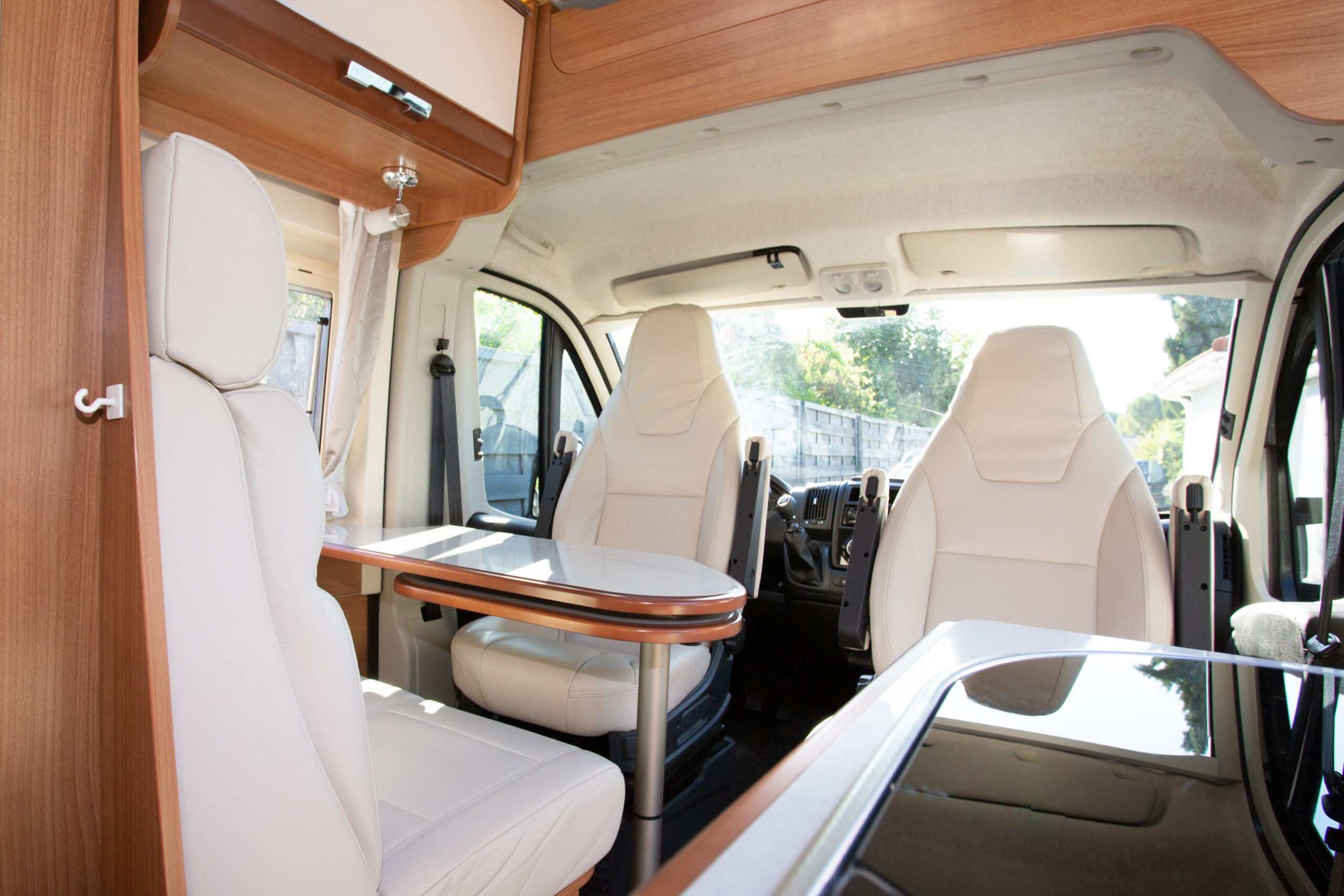 RV interior with seats - feature image for musty smell in RV