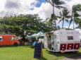 RV food truck all set up in hawaii