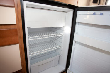 interior of RV fridge