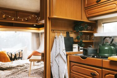 wooden interior in RV - feature image for how to clean dust