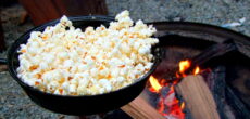 campfire popcorn in a bowl