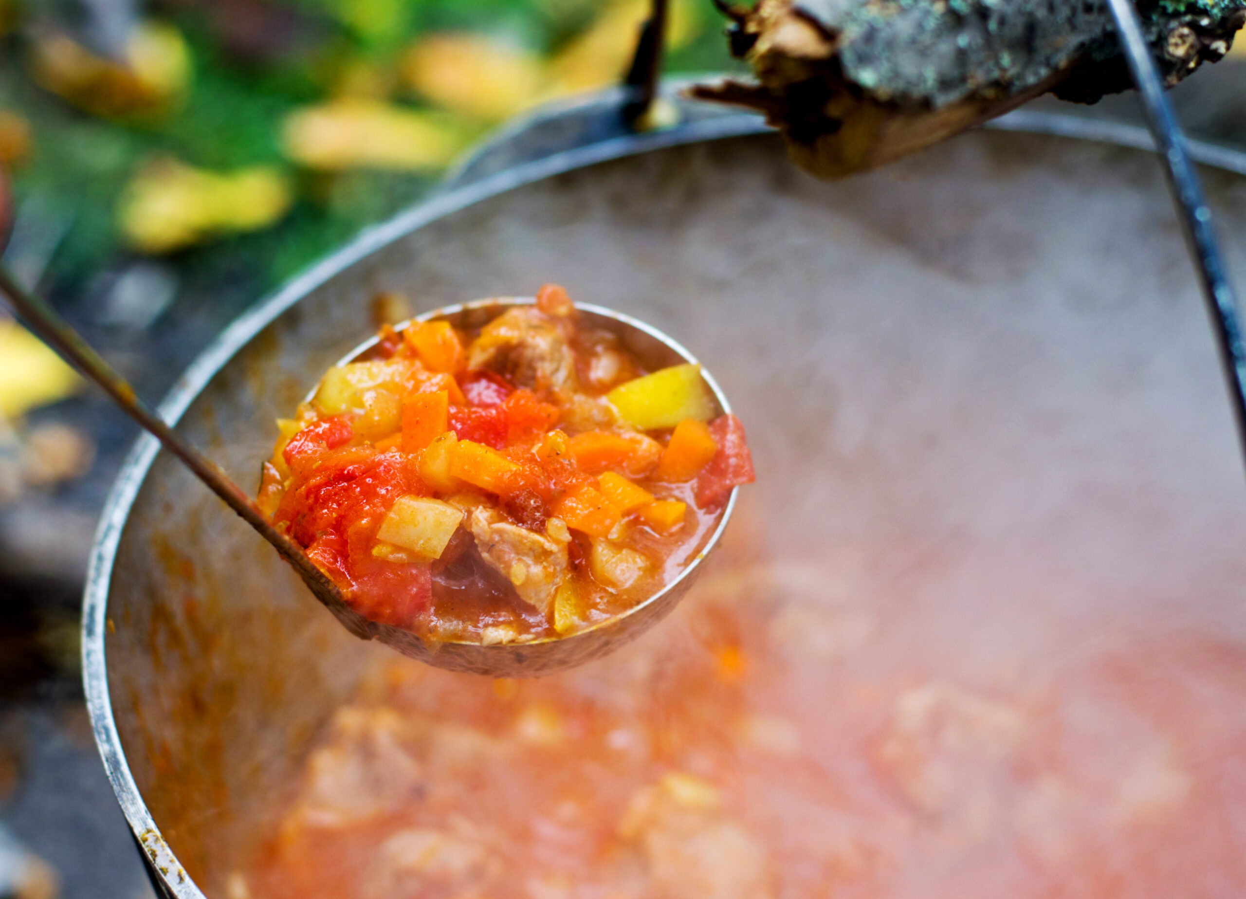 soup and ladle - feature image for fall camping recipes
