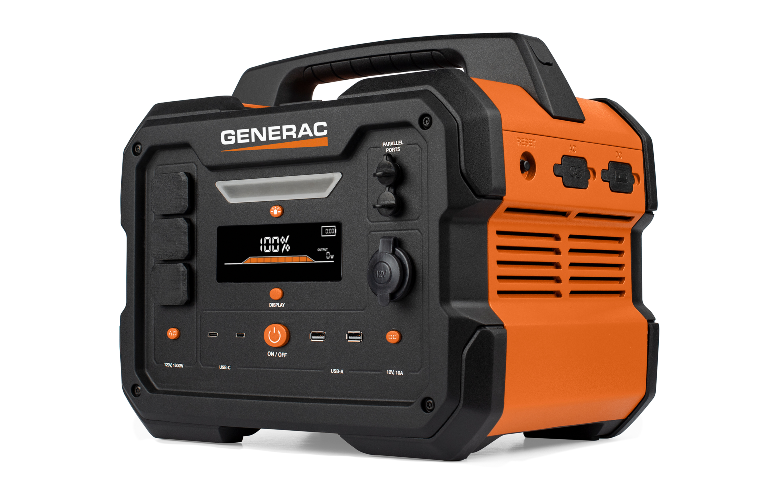 The generac gb1000 front and right-side