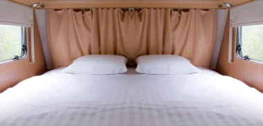 bed in RV - feature image for ways to get better sleep