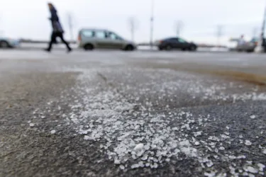 road salt on highway