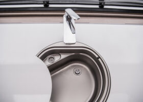 water faucet, feature image for RV water pressure low