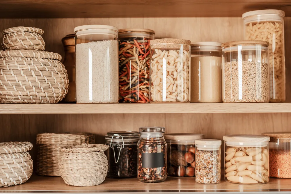 pantry closeup shot - feature image for RV pantry storage ideas