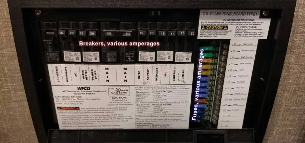 RV breaker panel keeps tripping