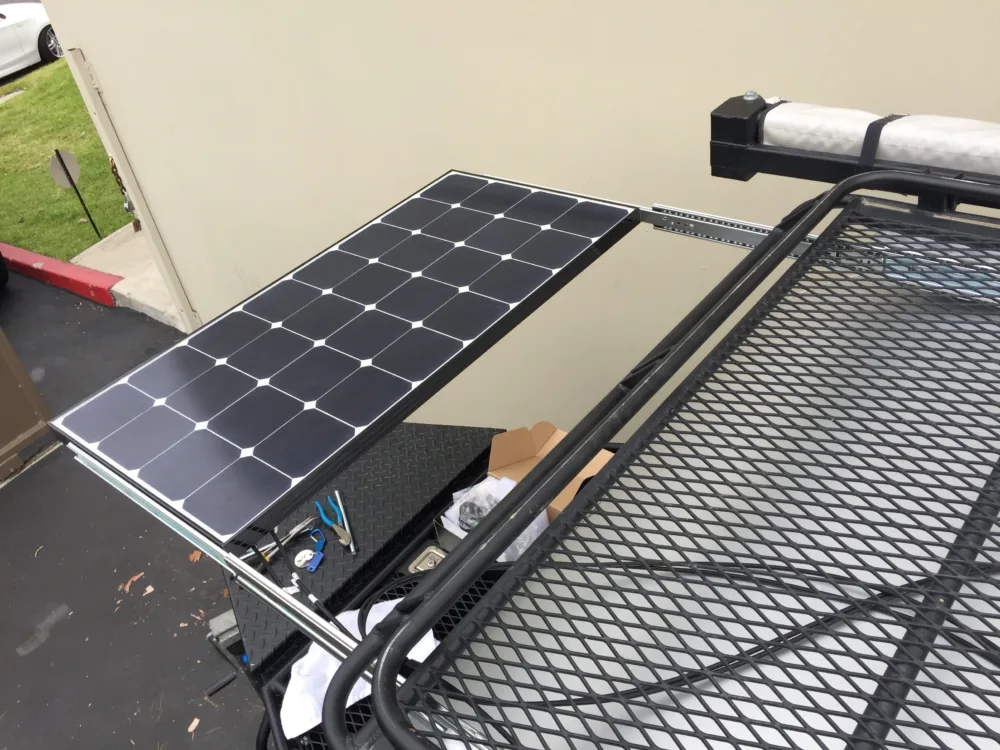 DIY solar slide out from teardrop company
