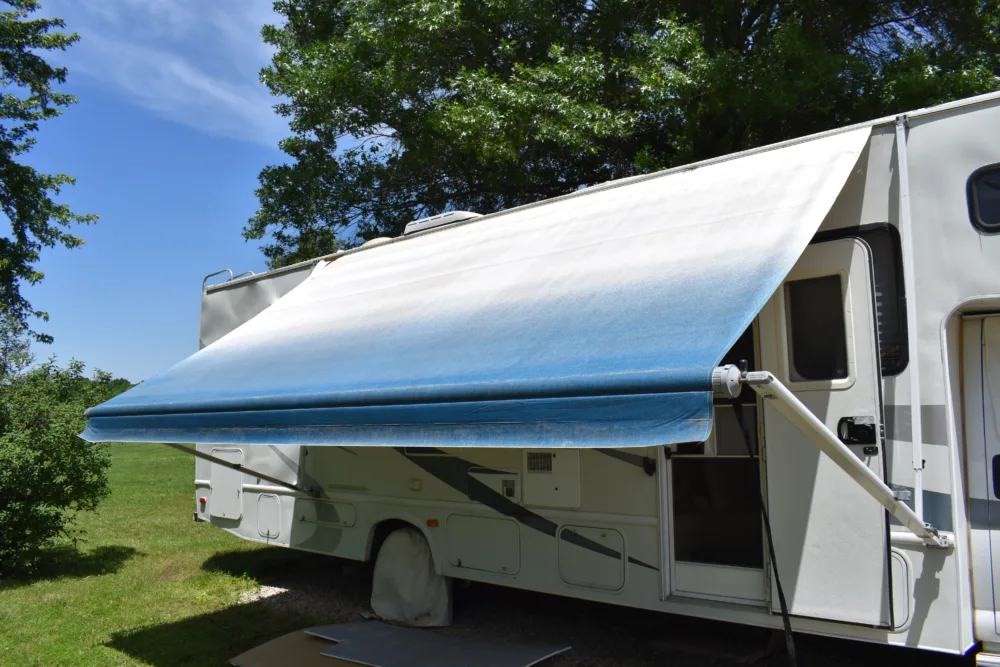 RV awning extended, image for armor all article