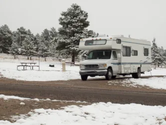 RV in winter, image for heat tape