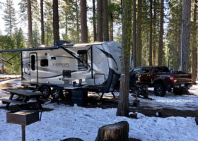 Titanium travel trailer in snow (Image: @JayIV, iRV2 Forums)